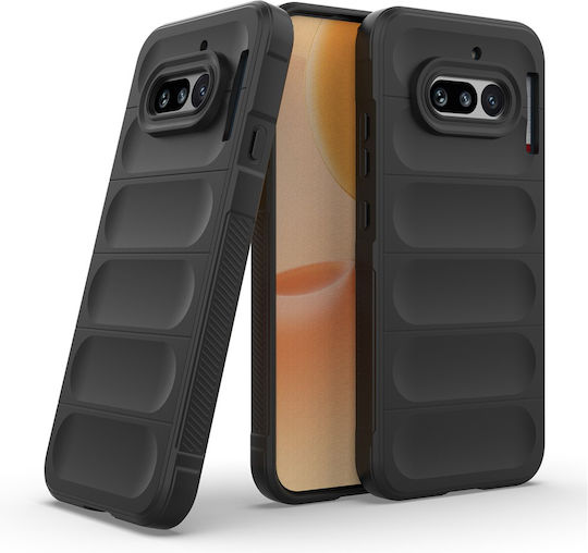 Techsuit Magic Rückseitenhülle aus Silikon Schwarz (Nichts Phone (4a))