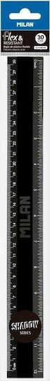 Milan Rigla 30cm Neagră