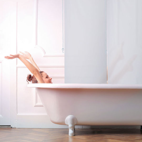 Relaxdays Cortină De Duș Rola Albă