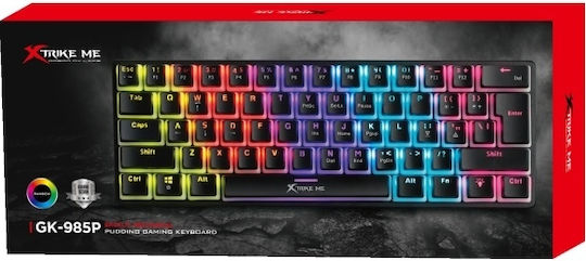 Xtrike Me Gk985p Gaming Mechanisches Tastatur 60% mit Benutzerdefiniertes Rot Schaltern und RGB-Beleuchtung (Englisch (US))