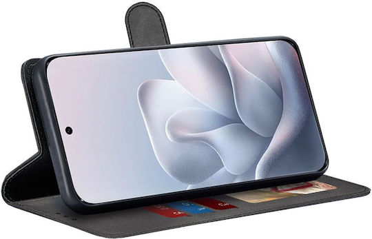 Techsuit Diary Book Synthetisches Leder Schwarz (Motorola Edge 70 Fusion 5G)