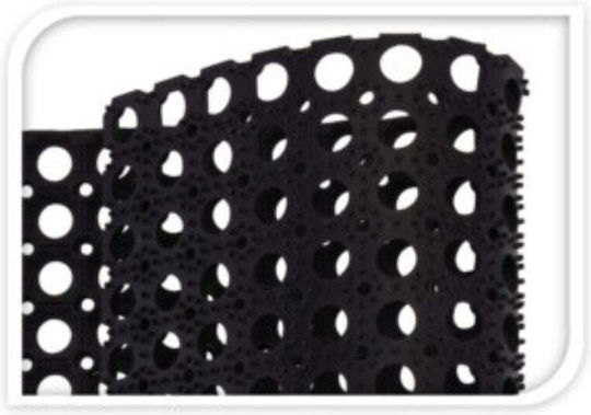 Excellent Houseware Fußmatte Eingang aus Gummi Schwarz 50x80cm