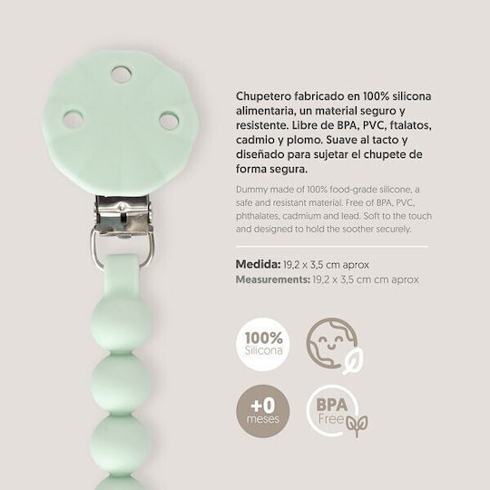 Interbaby Schnullerzubehör Kette aus Silikon Grüne