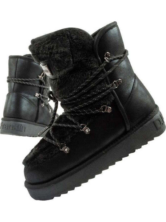 Nordic Trk Women's Ankle Boots with Fur Black