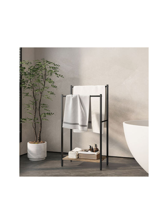 Relaxdays Relaxdays Badezimmerhaken & -halter 81,5x42cm Braune