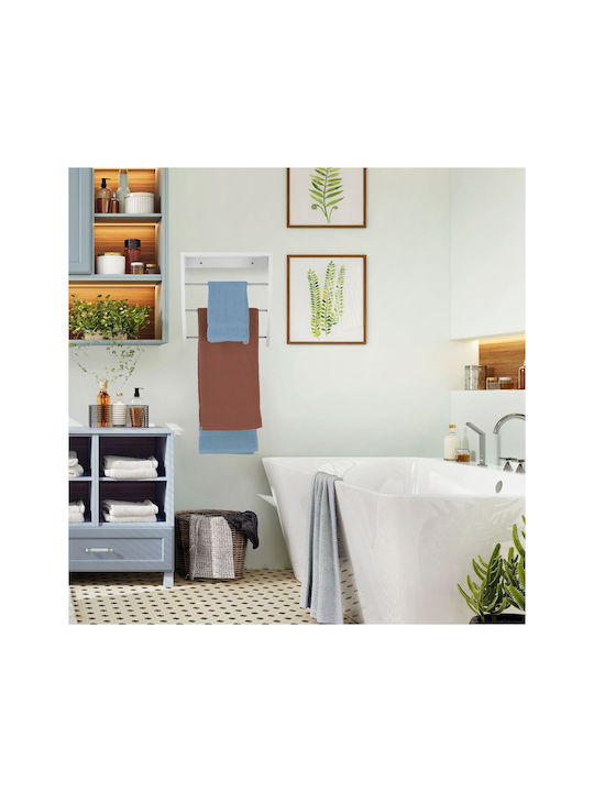 Relaxdays Suport Prosoape de Perete cu Șuruburi 40x38cm Inox Gri