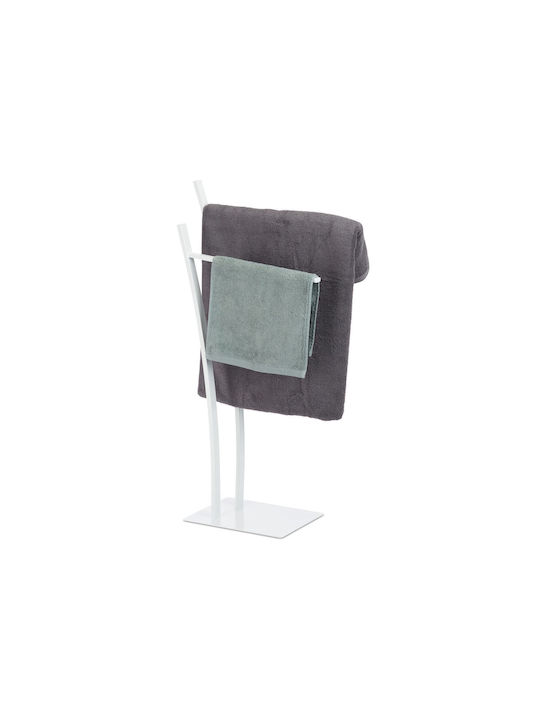 Relaxdays Raft de Haine de Baie Dublu 88x43cm Inox Gri
