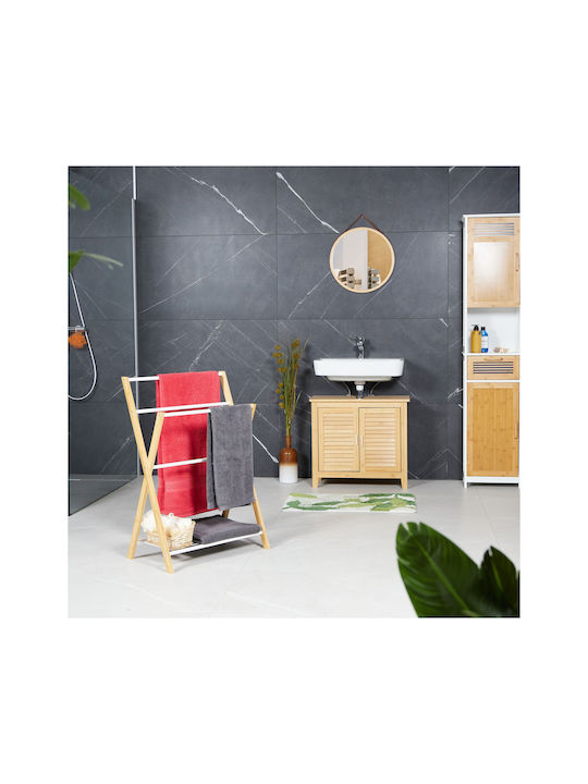 Relaxdays 87x60,5cm Braune Badezimmerhaken & -halter