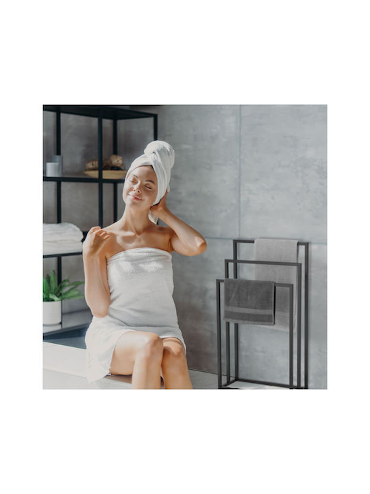 Relaxdays 82,5x46cm Inox Graue Badezimmerhaken & -halter