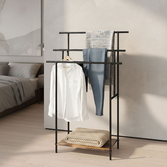 Relaxdays Suport Prosoape 100x68cm Negru