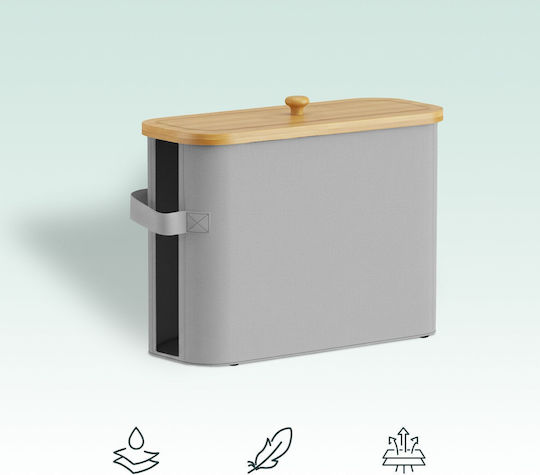 Relaxdays Bamboo Gray Paper Holder 4052025853006