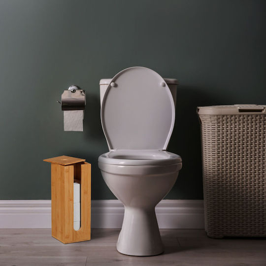 Relaxdays Bamboo Brown Paper Holder 4052025506100