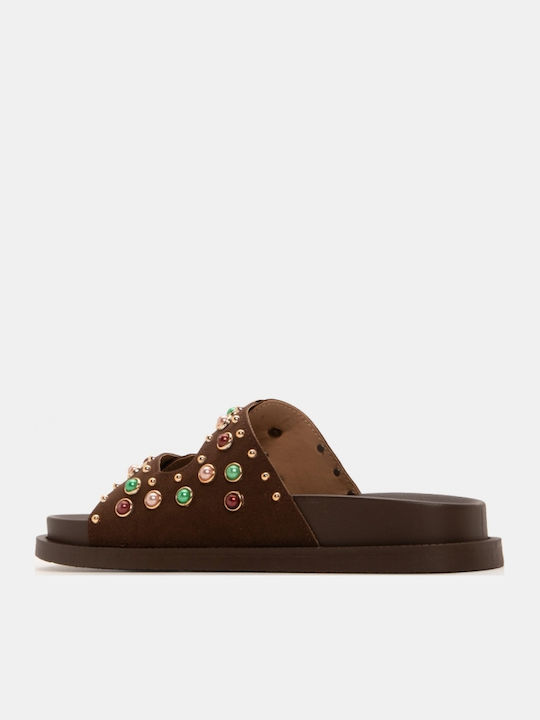 Sandale Casual Damă Flatforme Maro