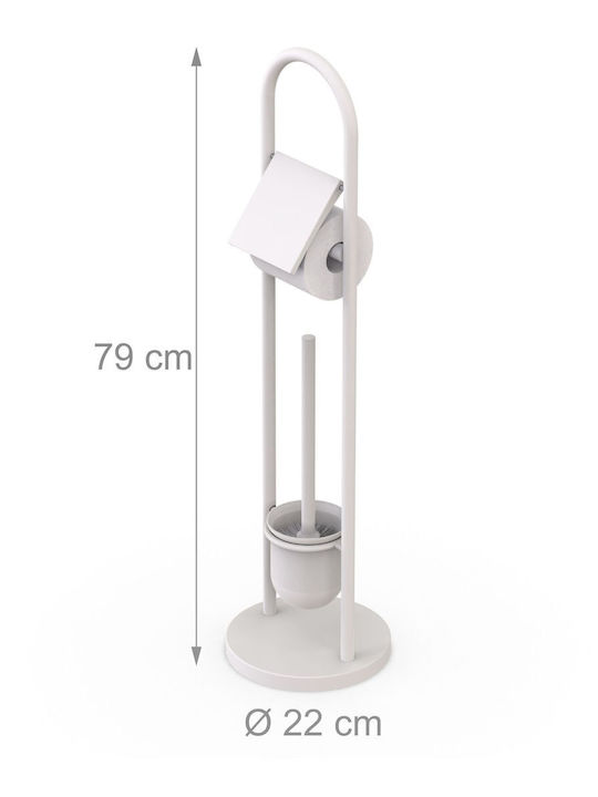 Relaxdays Inox Toilet Brush White