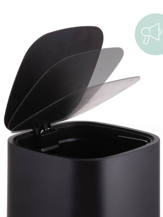 Relaxdays Plastic Bathroom Bin 9l Black