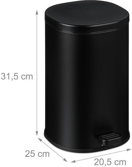 Relaxdays Kunststoff Badezimmer Behälter 5l Schwarz
