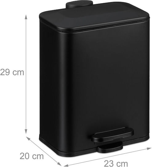 Relaxdays Kunststoff Badezimmer Behälter 5l Schwarz