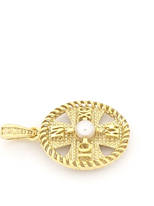 Pandantiv Farmece Pentru Copii Față și Spate Talisman Constantin Din Aur 14K 109777