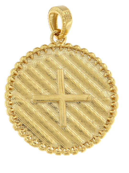 Kontopoulos Pendant Constantine Coin Gold 14K