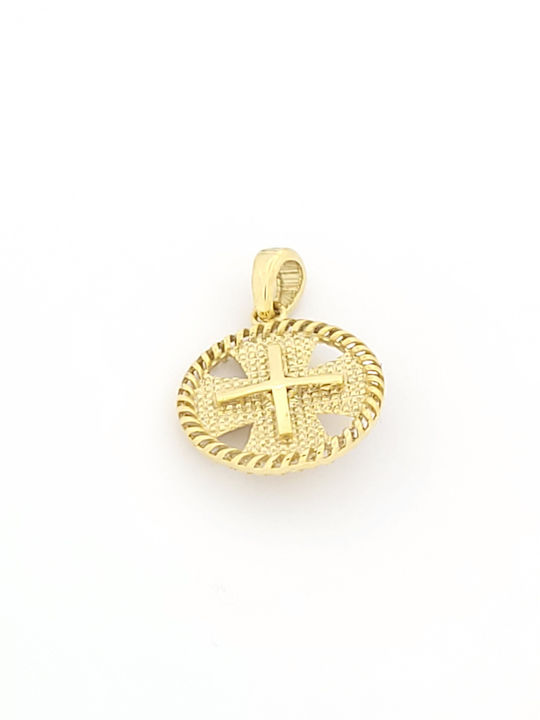 Pandantiv Farmece Pentru Copii Față și Spate Talisman Constantin Din Aur 14K 109777