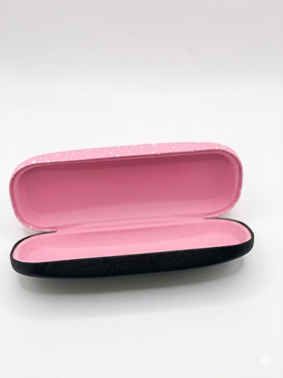 Little Star Hard Eyeglass Case with Magnetic Closure Pink