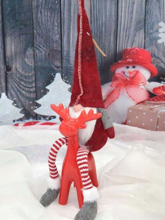 Saska Garden Weihnachtsfigur Aus Kunststoff Zwerg Rot