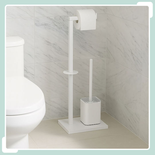 Relaxdays Set Accesorii Baie Metalic Argintiu