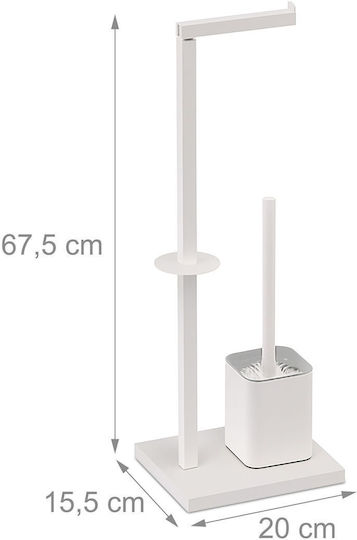 Relaxdays Set Accesorii Baie Metalic Argintiu