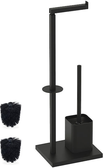 Relaxdays Set Accesorii Baie Metalic Negru Relaxdays Set Accesorii Baie Metalic Negru