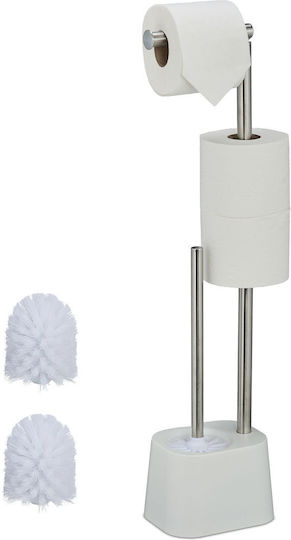 Relaxdays Inox White Bathroom Accessory Set Relaxdays Inox White Bathroom Accessory Set