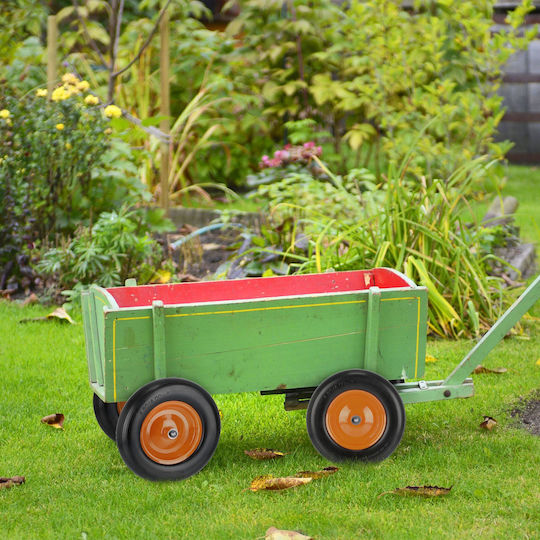 Relaxdays Wheelbarrow Wheel 4.00-8 Puncture Resistant Orange Black