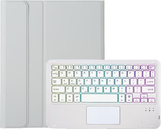 Flip Cover Cu Tastatură În Engleză SUA Gri Samsung Galaxy Tab A11 Plus