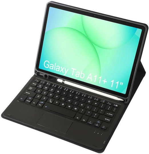 Flip Cover mit Tastatur Schwarz (Samsung Galaxy Tab A11 Plus)