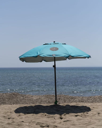Campo Samba 200 Folding Beach Umbrella Diameter 1.9m with UV Protection and Air Duct Sky Blue