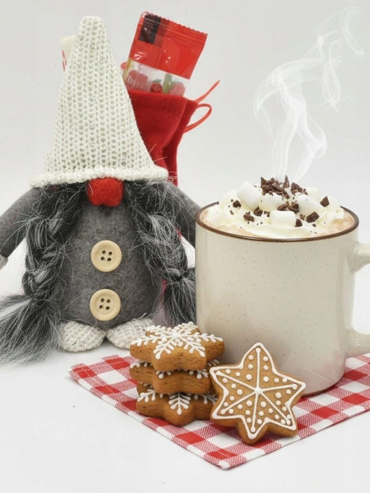 Decorative Gray Plastic Christmas Santa 15x10x9cm