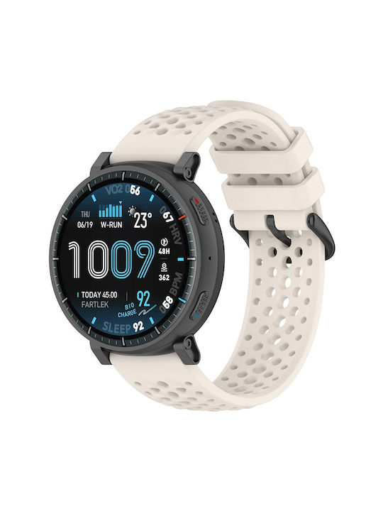 Techsuit W083 Silikonarmband Beige (Universelles Uhrenarmband 22mm)