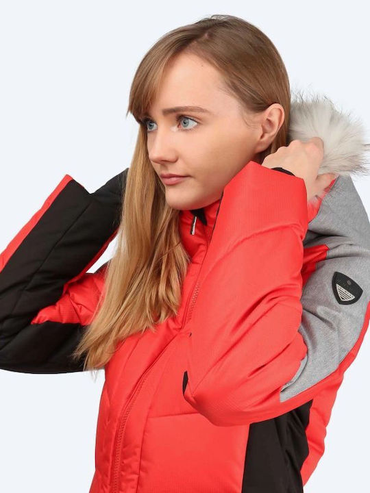 Icepeak Electra Ia 53203512-645 Женско Яке за Ски и Сноуборд Червен
