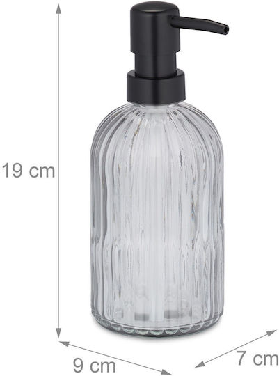 Relaxdays Диспенсър за Кухня Стъклен Прозрачен 400ml