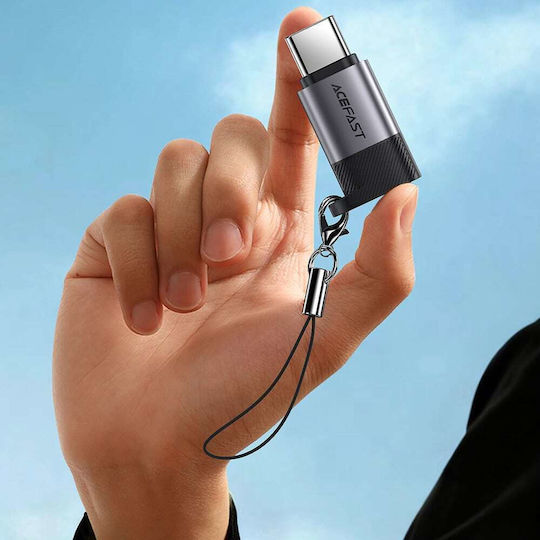 Acefast Lightning Weiblich Zu USB-C Männlich Grau 1 Stück