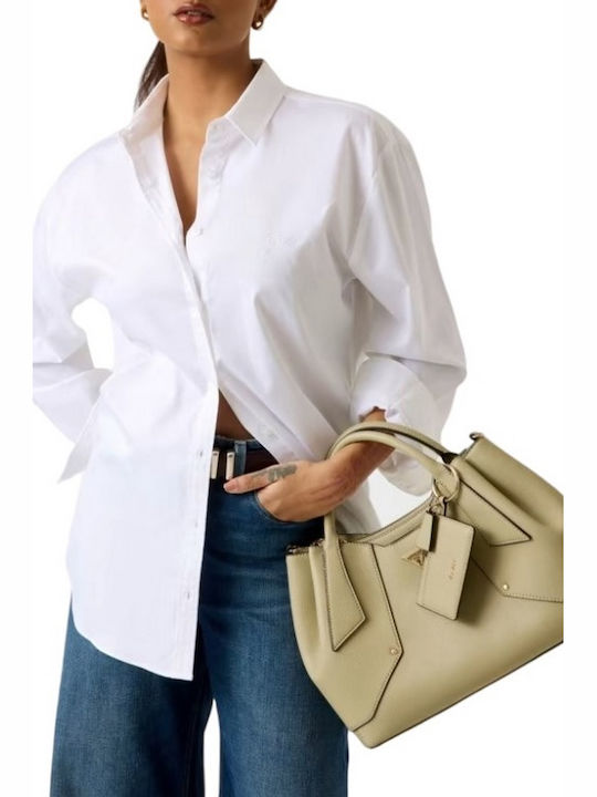Geantă De Mână Satchel Verde