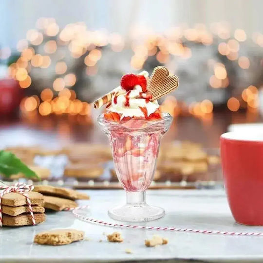 Abyz Servierschale Eiscreme Rund Glas Transparent mit Durchmesser 10cm 6 Stück