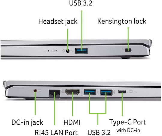 Acer ASPIRE GO 15 AG15 -42P-R5DD 15.6" IPS FHD (Ryzen 7-5825U/16GB/512GB SSD/W11 Home) (GR Keyboard)