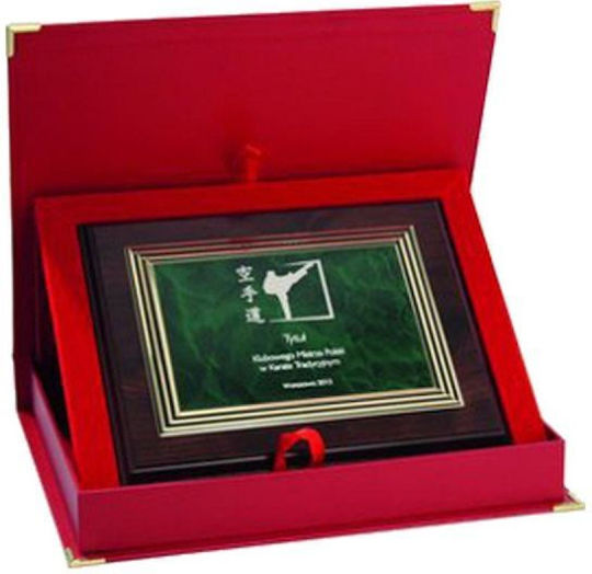 Plastic Diploma Engraving On A Gold Plate + Case