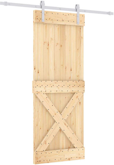 Schiebetür Natürliche Weiße 80 x 210 cm 3444942 Braun