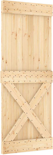 Schiebetür Natürliche Weiße 80 x 210 cm 3444942 Braun