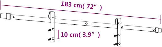 Schiebetür Natürliche Weiße 80 x 210 cm 3444942 Braun