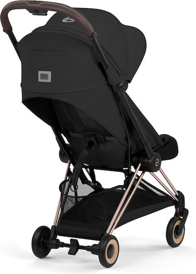 Cybex Coya Comfort Ρυθμιζόμενο Καρότσι 2 σε 1 Kατάλληλο για Nεογέννητο Sepia Black / Rosegold Frame 9.8kg