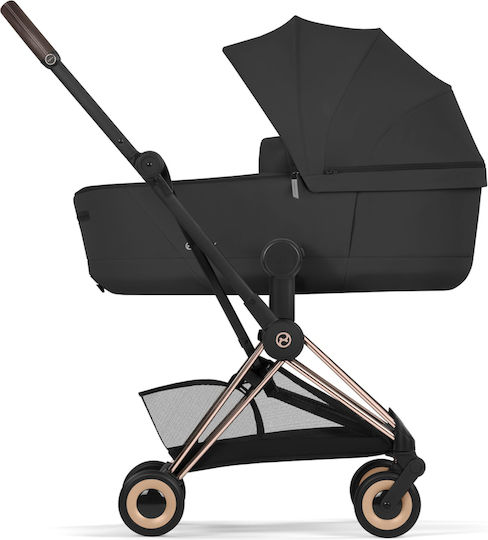 Cybex Coya Comfort Ρυθμιζόμενο Καρότσι 2 σε 1 Kατάλληλο για Nεογέννητο Sepia Black / Rosegold Frame 9.8kg