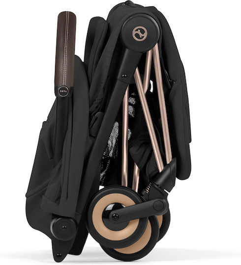 Cybex Coya Comfort Ρυθμιζόμενο Καρότσι 2 σε 1 Kατάλληλο για Nεογέννητο Sepia Black / Rosegold Frame 9.8kg
