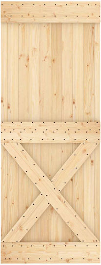 Schiebetür Natürliche Weiße 80 x 210 cm 3445189 Braun